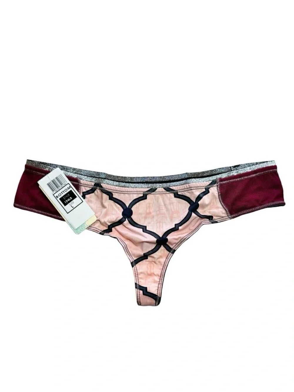 NWT Maaji Intimates Printed Thong Panty Sz L Sexy Lingerie